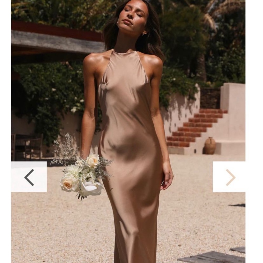 Billy J Australian halter style neckline maxi dress